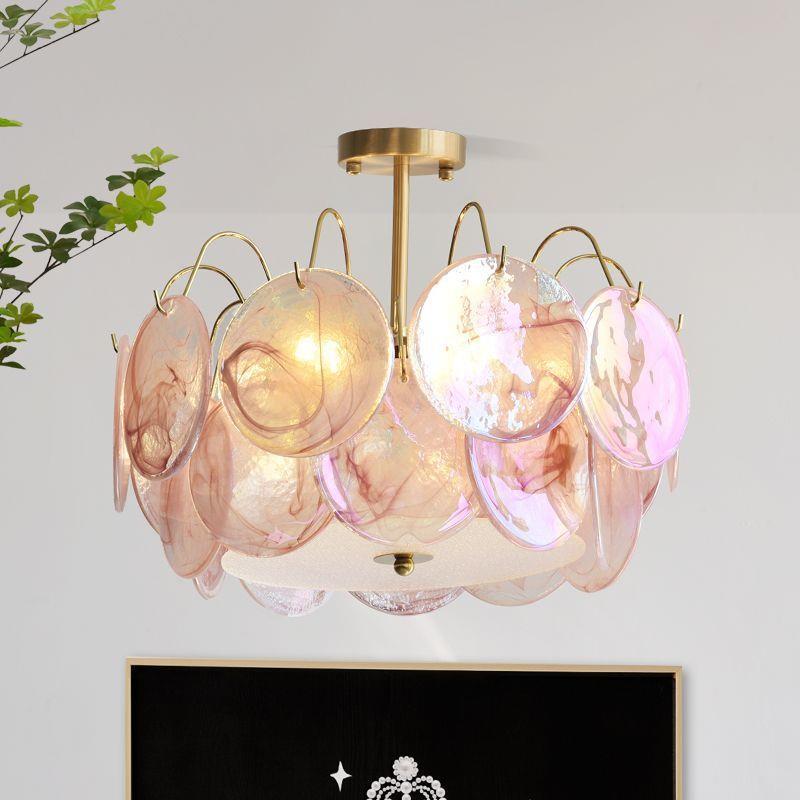 网红法式玻璃吊灯卧室灯复古客厅美式餐厅灯2025款酒店酒吧装饰灯