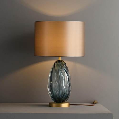 卡柏铜灯现代简约豪华卧室台灯客厅样板房展厅酒店琉璃台灯