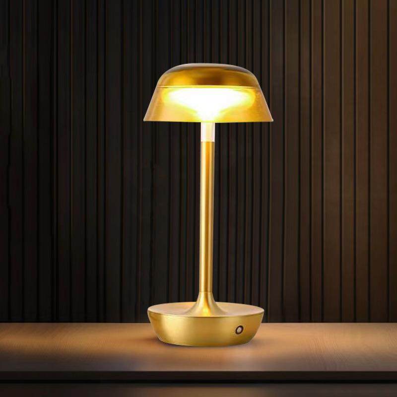 跨境新款小台灯韩式透明灯罩轻奢高级感清吧酒吧露营氛围装饰台灯