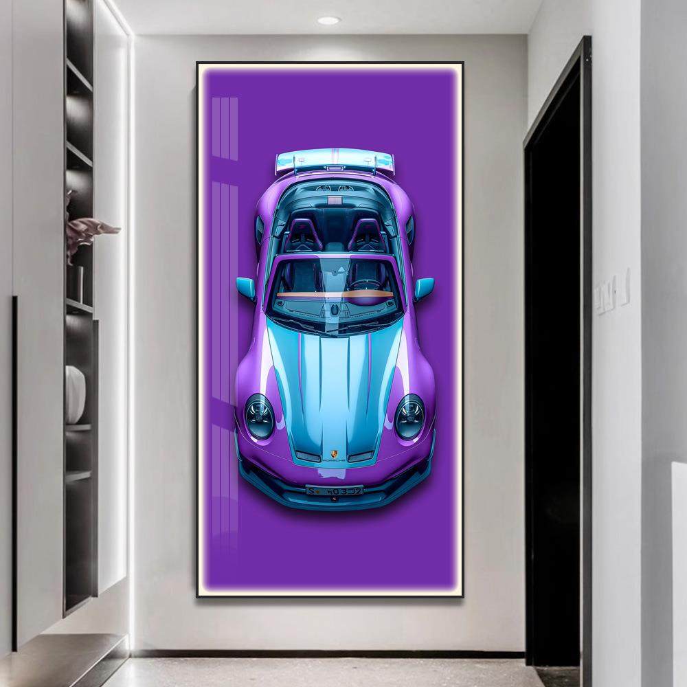 汽车主题挂画高级感led发光网咖4S店小酒馆壁画电竞房客厅装饰画,金属材料及制品,金属加工件/五金加工件,淘宝优惠券,粉丝福利购,淘宝优惠卷