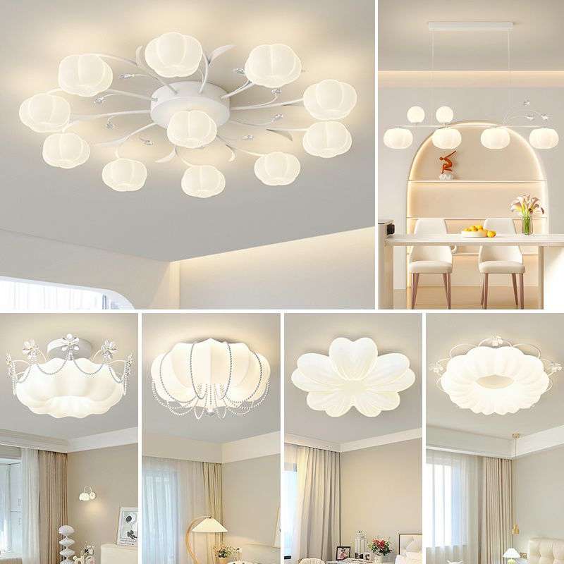 客厅灯简约现代创意新款奶油风吸顶灯全屋套餐灯具广东中山卧室灯