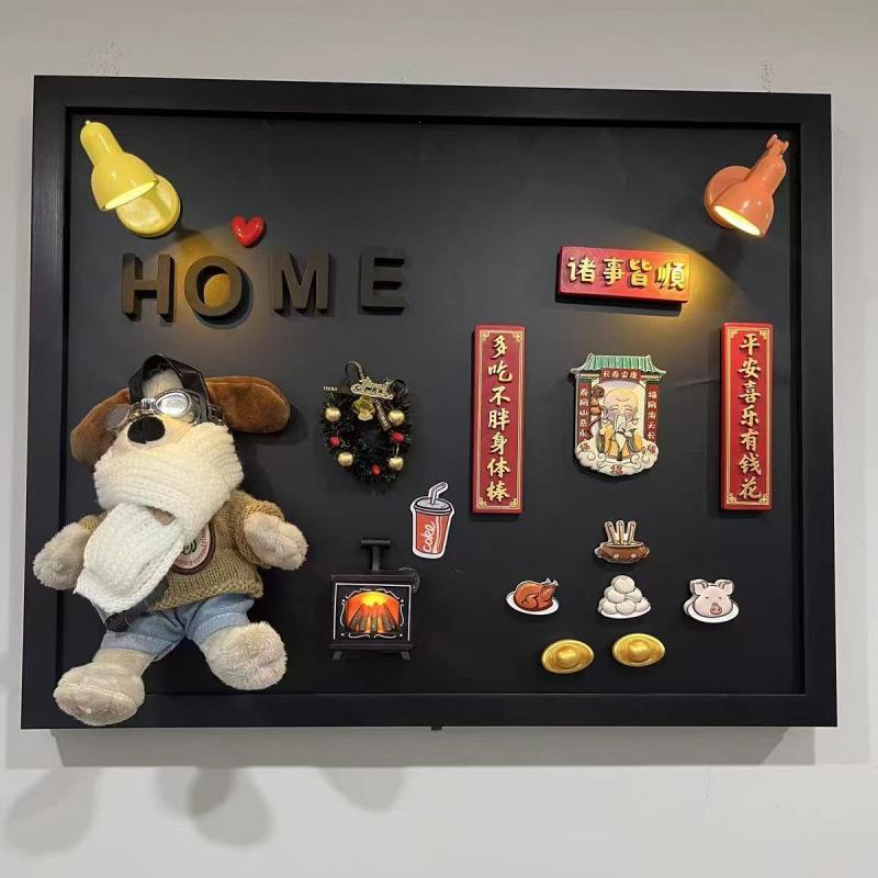 新款家居磁吸配电箱装饰画黑板免打孔电闸遮挡挂画遮丑冰箱电表箱