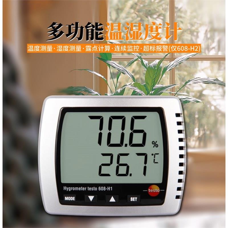 德图testo608H1温湿度计高精度精准室内家用挂式电子显示器湿度表