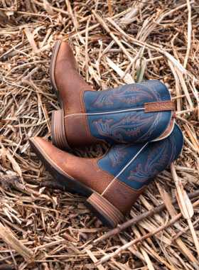 牛皮男靴西部牛仔靴子镂空透气骑士马靴机车靴平头时装靴