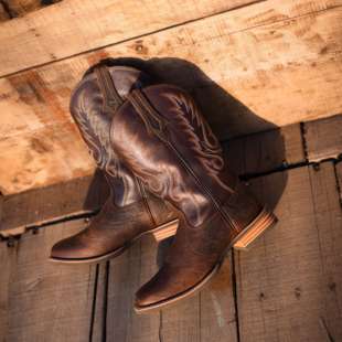 Palitutu真皮中筒蒙古马靴复古马丁靴女西部牛仔靴时尚百搭靴子