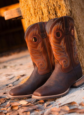 Palitutu刺绣复古西部牛仔靴骑行鞋男骑士靴牛仔靴长筒靴马丁靴