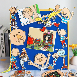 大卫不可以No David绘本毛毡教具儿童围裙剧故事表演道具布贴