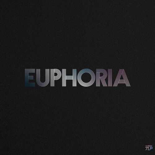 热销TLP镂空车贴 渐变色亢奋Euphoria美剧英R文标志玻璃漆面 平面