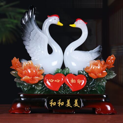 热销天鹅摆件一对大号新房客厅家居D摆设装饰品送闺蜜朋友结婚创