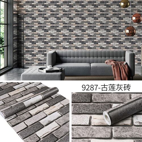 热销45厘米宽防水防潮烧烤墙纸z自粘创意店面餐厅理发店饭店美发