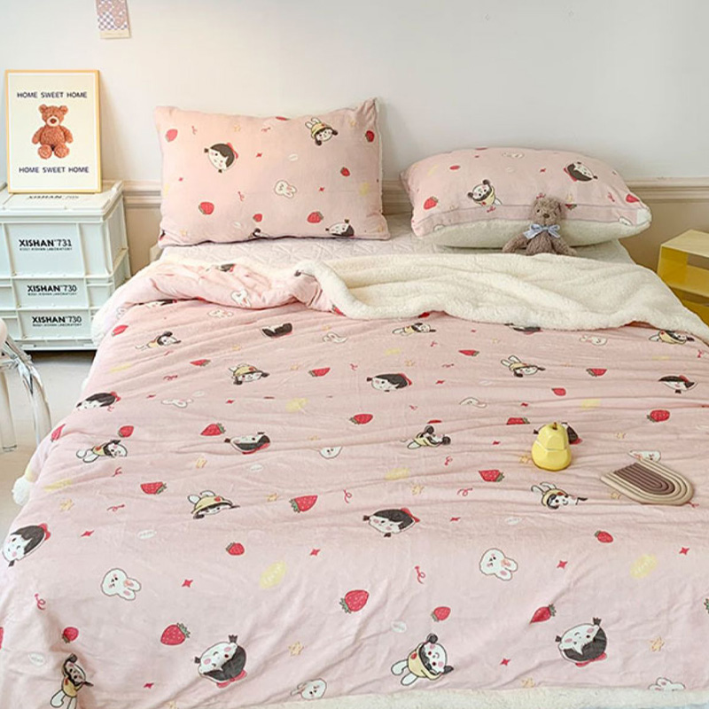 极速瑚绒毛毯沙发毯子空调毯法兰绒午睡盖毯牛奶绒休X闲毯四季可