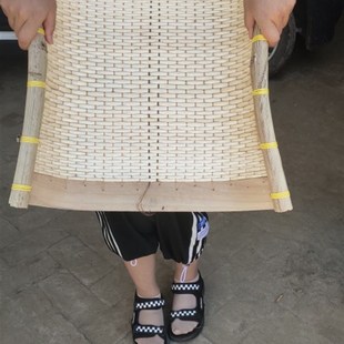 农用家用竹筛子笸箩 极速处理手工竹编藤n编柳编簸箕农家柳条簸箕