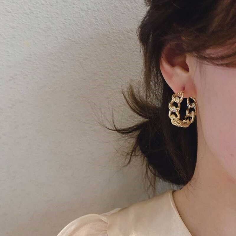 极速复古轻奢欧美锁扣耳圈耳环z女港风时尚个性嘻哈耳环独特设计