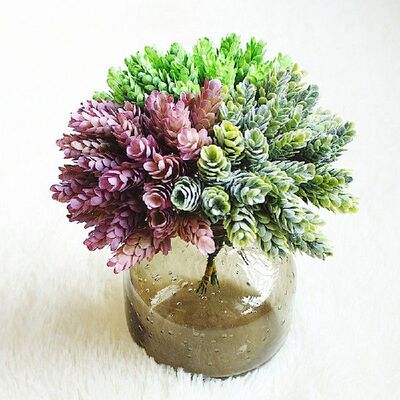 极速6PcsBundlie Fake Green Plant Cheap Artificial Plastic