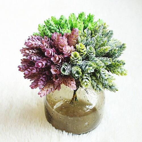 极速6PcsBundlie Fake Green Plant Cheap Artificial Plastic