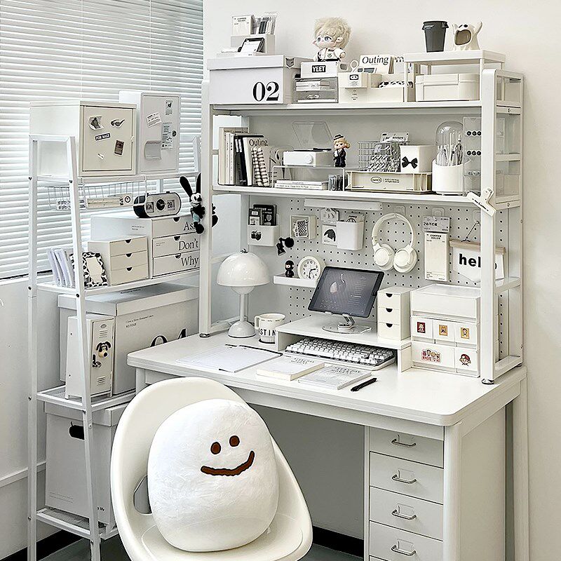 新品桌面改造神器书桌洞洞v板置物架家用学生电脑桌工位增高架收