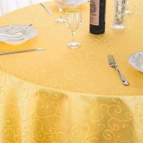 极速2023饭店圆台布印花亚麻清新乡村大圆桌圆R棹子 餐桌布聚酯纤