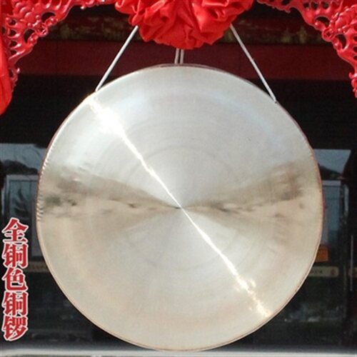 极速传统开道铜锣35公分\r\40\\50CM抄锣开业庆典锣配花窗架子纯