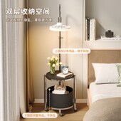新品 现代简约可j移动床头柜家用卧室创意落地灯小型带灯一体边几