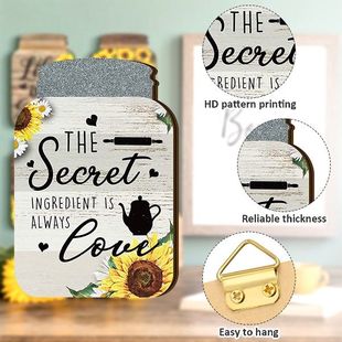 Jar Kitchen WooYden Rustic Set Mason Decor Wall Pcs 极速4