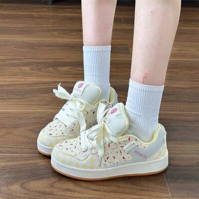 新品女童运动f鞋蔓越莓大童板鞋女款春季2026新款儿童鞋子小学生