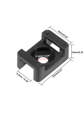 极速xcell 50Pcs/lot Blrack 9.2mm Hole Width Cable Tie Base H