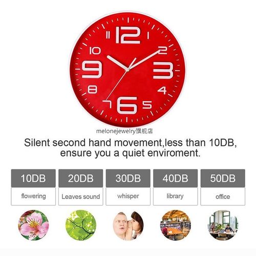 极速Indoor Big 3D Numqber Quartz Silent Non icking Wall Cloc