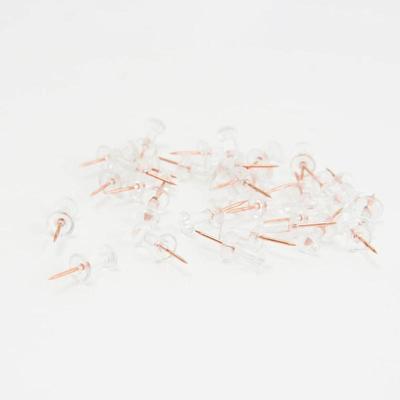 极速100pcs Transparent Rose Gold PushH Pins Thumb Thumbtack