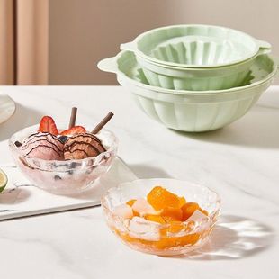 Large Capacity Round 极速Ice Ice Moldms Empty Mold Bowl