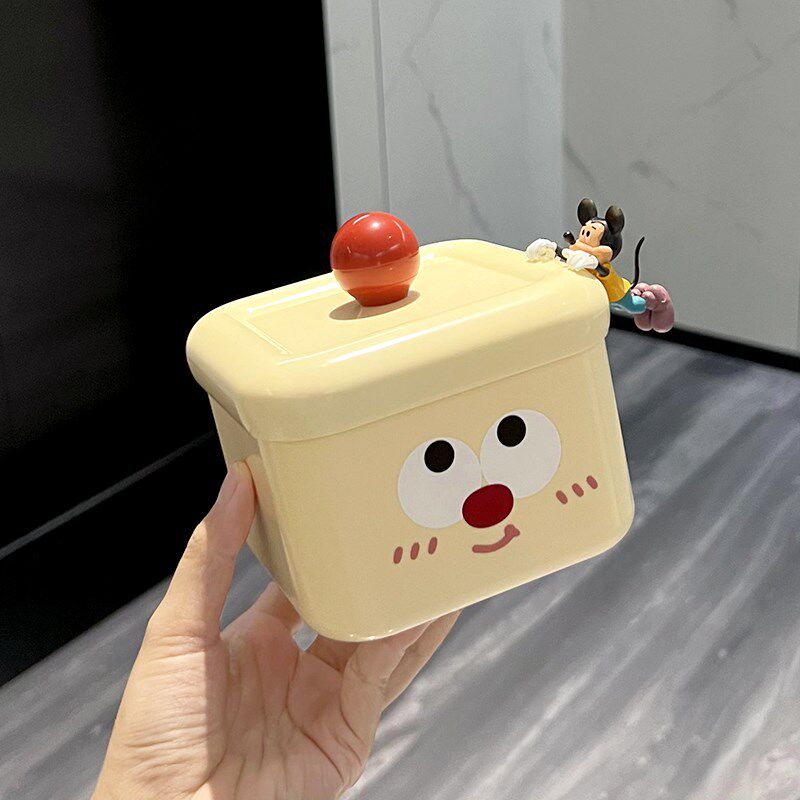 新品创意可爱化妆品收纳盒小型桌面E放化妆棉盒子化妆刷口红眼影