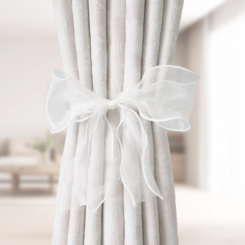 极速窗帘绑带g轻奢珍珠窗帘扣扎束带蝴蝶结绑饰收拢固定配饰纱收