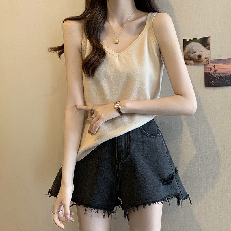 新品胖mm遮肚藏肉吊带小背心女外穿夏季大码遮Q肚子内搭无袖打底