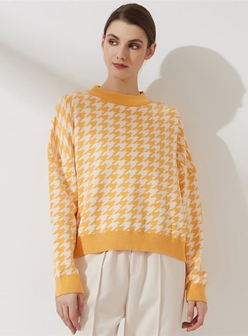 极速Wixra Korean Styler Sweater Women Pullover Casual Geomet