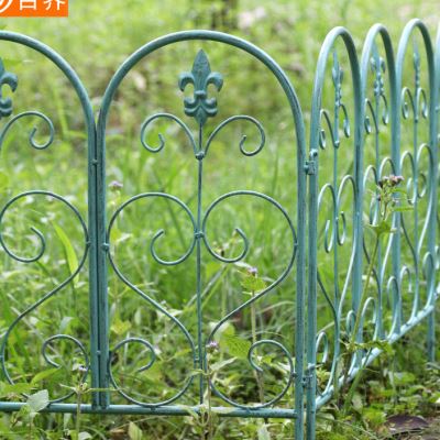 极速花园铁复古爬藤花支架小篱笆隔断栅栏草坪护栏围X栏户外庭院