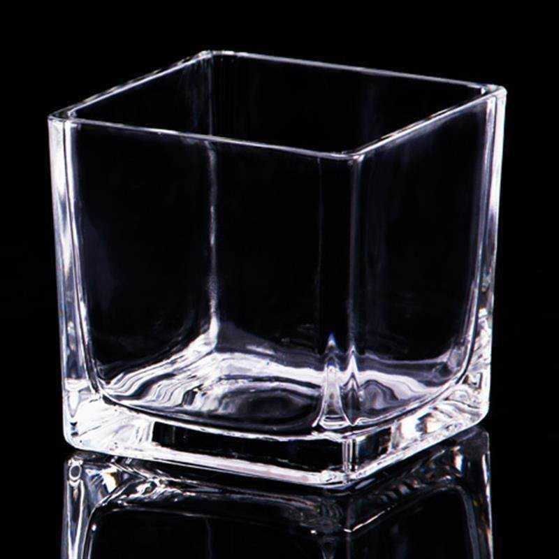 极速水培植物f瓶创意方缸玻璃花瓶透明绿萝铜钱草水养花盆器皿容