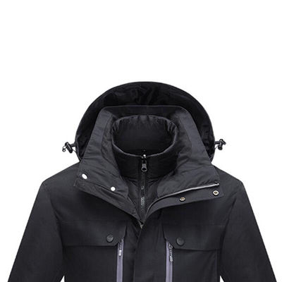 极速理联LN-CFY03tBK三合一保暖羽绒冲锋衣男款-黑色4XL