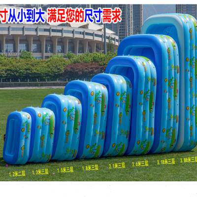 极速大号儿童f充气游泳池家用成人戏水池婴儿小孩游泳桶加厚海洋