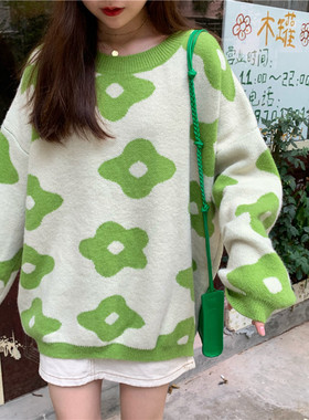 极速2021 ins new fashion Women Sweaters WinterR Women Flower