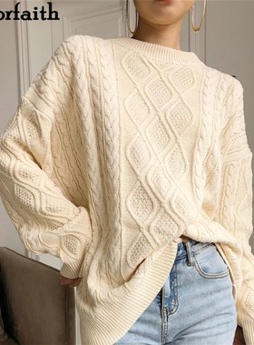 极速Colorfaith New 2021 Wivnter Spring Women Pullovers Sweat