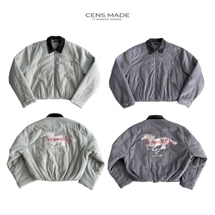 CENSMADE 夹克棉服加厚复古做旧cleanfit 马年限定刺绣灯芯绒工装