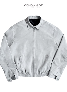 CENSMADE 通勤百搭老钱新贵哈灵顿夹克外套Boxy短宽版型Cleanfit