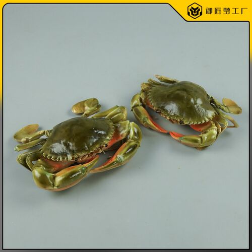 模拟青蟹膏蟹模型假海鲜水产大闸蟹模模拟餐盘大蟹