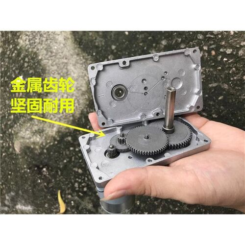 直流减速电机大扭力静音调速220v往复机12v微型改装齿轮24v马达