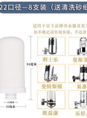 通用净恩安之星富友好一生利仕乐14口径22mm龙头式净水器陶瓷滤芯