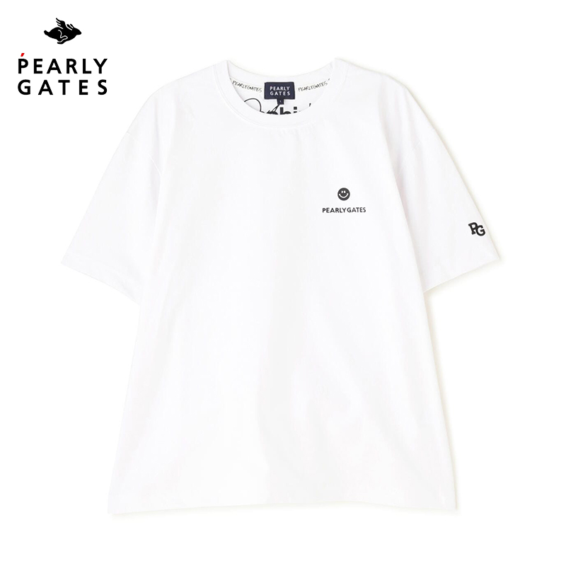 PearlyGates高尔夫服装女士夏季新款运动休闲圆领短袖T恤polo衫