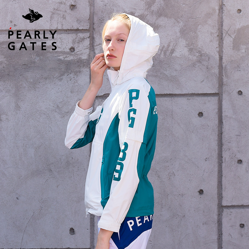 PearlyGates 高尔夫服装PG女士雨衣雨裤户外运动外套防风防雨服