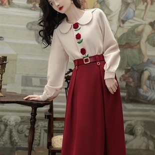新品回门服新娘平时o可穿敬酒服结婚当天便装春秋季订婚礼服裙子