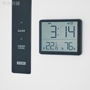 极速【精品】冰箱贴磁吸时钟桌面电子i温湿度计闹T钟母婴家用壁挂