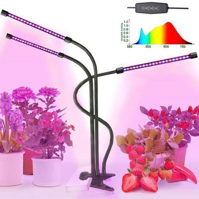 极速厂家工厂直销新款LE新款夹子植物灯双头K定时光谱30WLE新款植