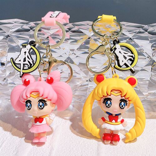 新品Anime Sailor mMoon Pendant Keycha Holder Car Key Chain C